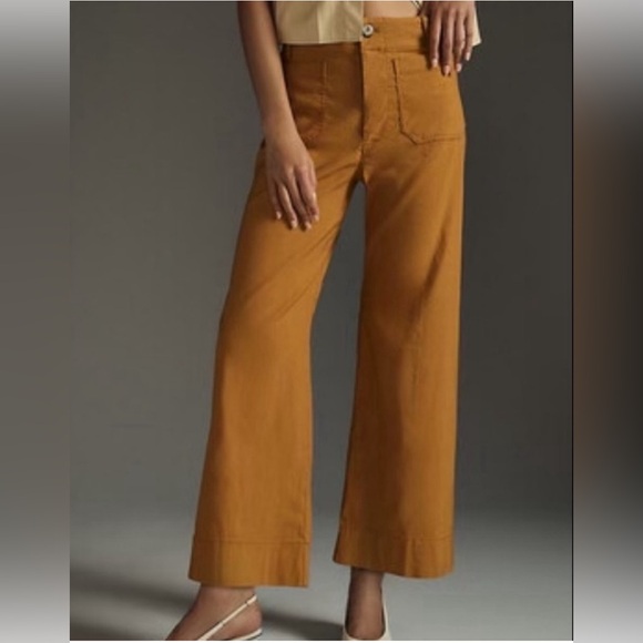Anthropologie Pants - Anthropologie Maeve The Colette Cropped Wide Leg Pants 28